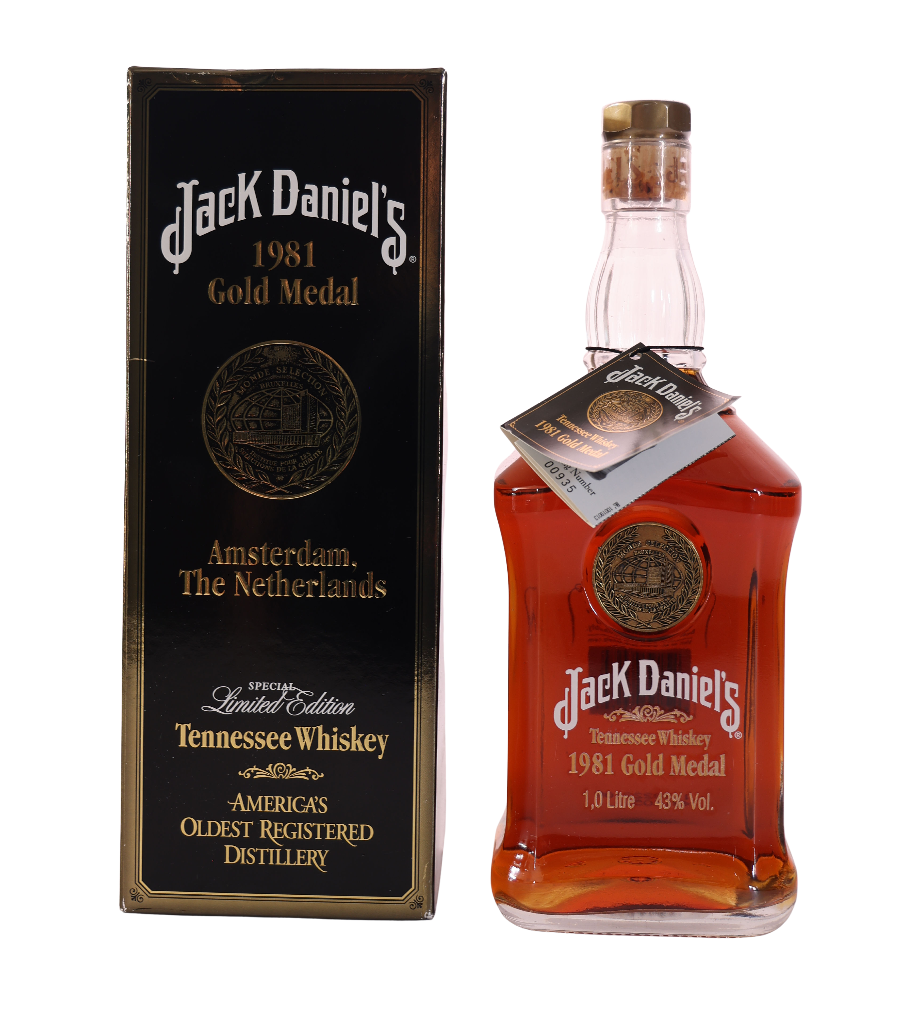 Jack Daniel's 1981 Gold Medal Tennessee Whiskey Amsterdam